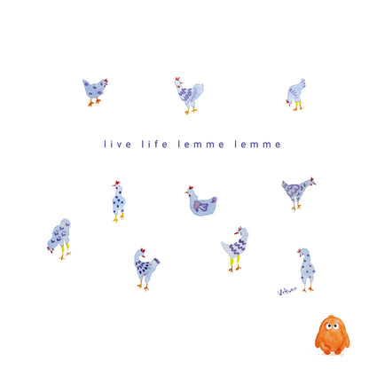 Watercolour - Live Life Lemme Lemme #BLUE