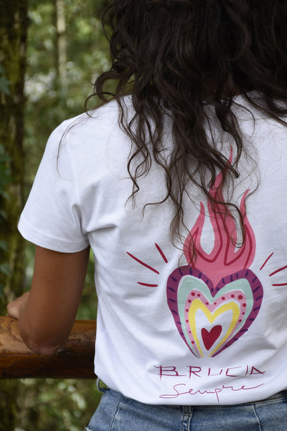 CAMISETA DE DISEÑO ORIGINAL CHERRY BLOOM "SIEMPRE ARDE"