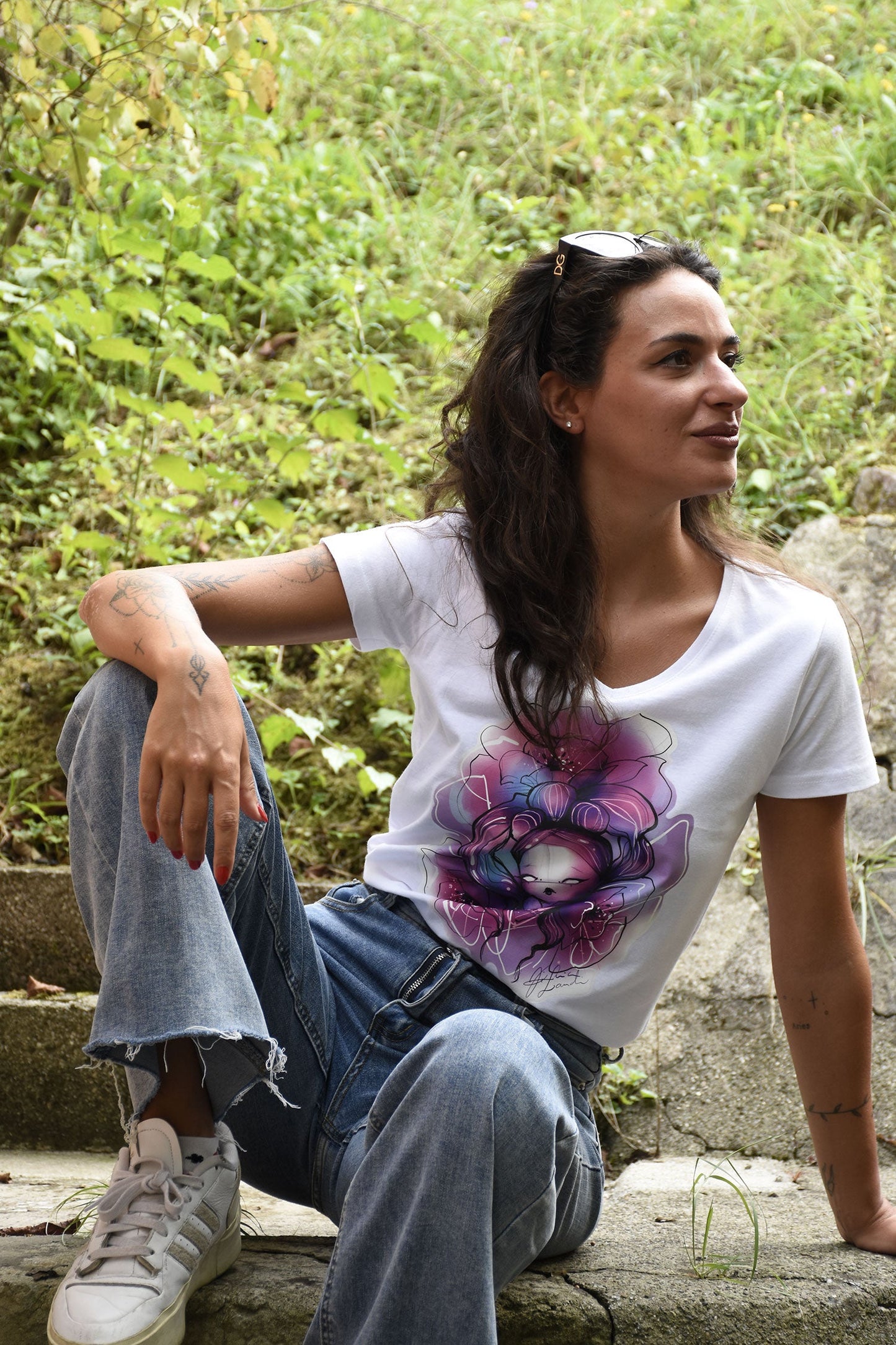 T-SHIRT ORIGINAL DESIGN CHERRY BLOOM "FLOWER DOLL"