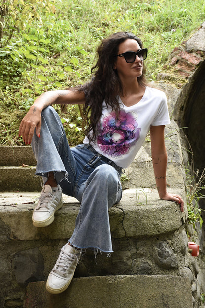 T-SHIRT ORIGINAL DESIGN CHERRY BLOOM "FLOWER DOLL"