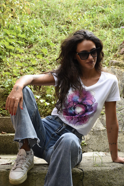 T-SHIRT ORIGINAL DESIGN CHERRY BLOOM "FLOWER DOLL"