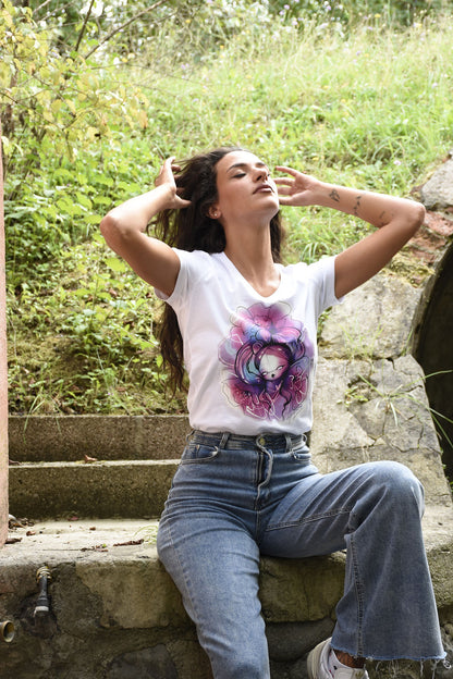 T-SHIRT ORIGINAL DESIGN CHERRY BLOOM "FLOWER DOLL"