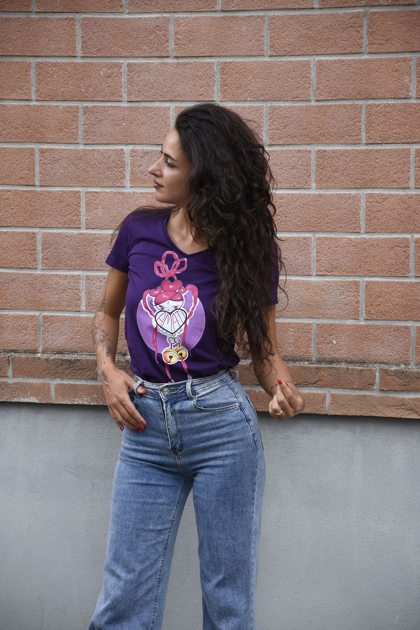 ORIGINAL DESIGN T-SHIRT CHERRY BLOOM "ALWAYS LOVED"