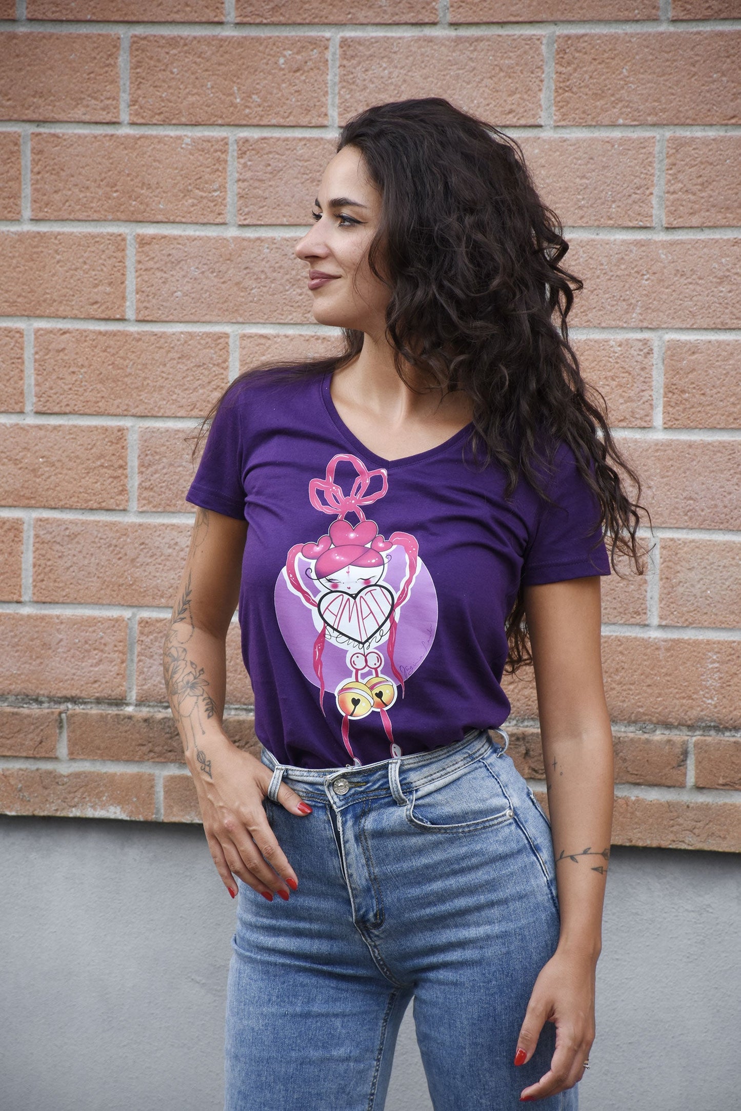 ORIGINAL DESIGN T-SHIRT CHERRY BLOOM "ALWAYS LOVED"