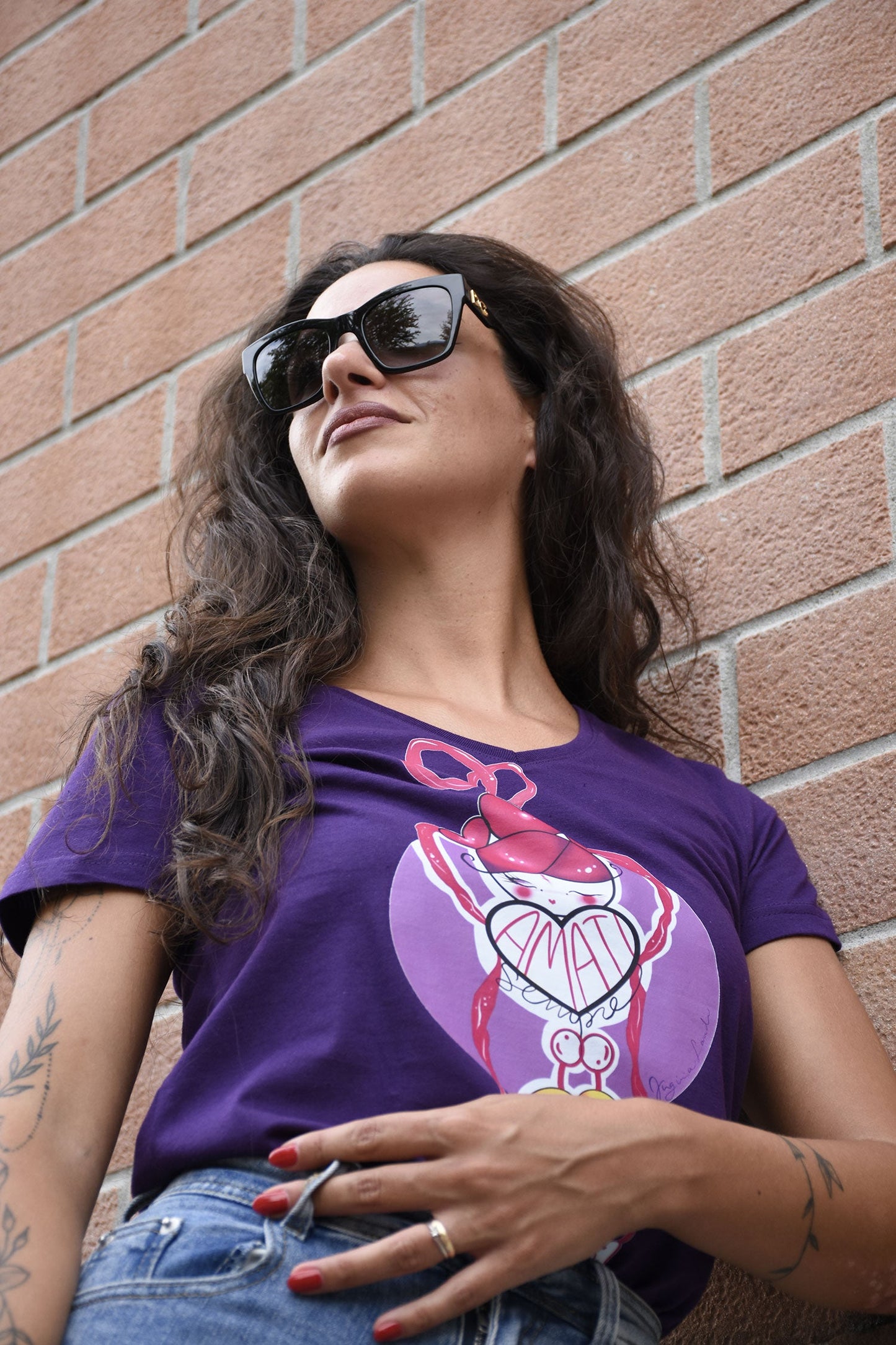 ORIGINAL DESIGN T-SHIRT CHERRY BLOOM "ALWAYS LOVED"