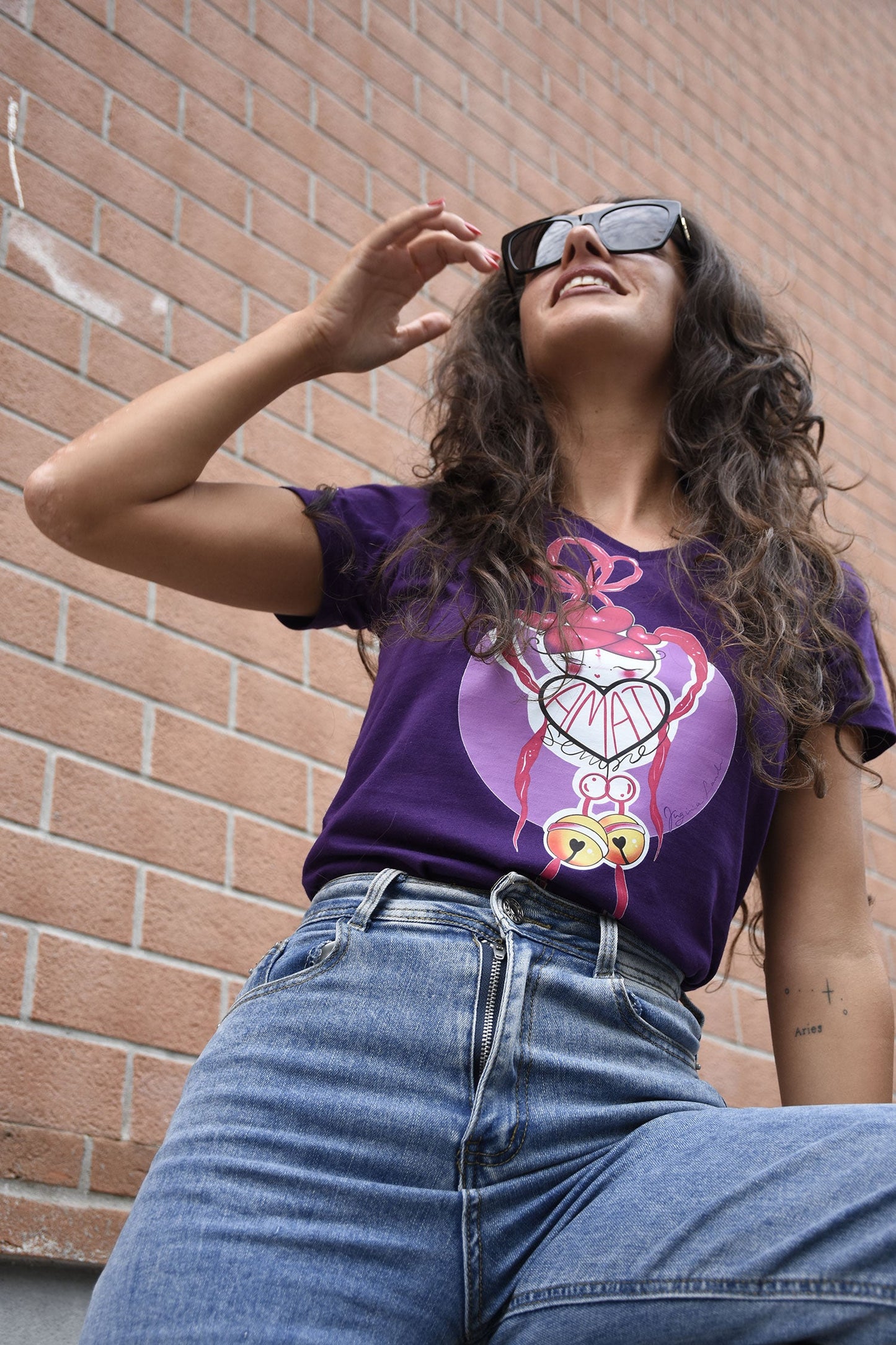 ORIGINAL DESIGN T-SHIRT CHERRY BLOOM "ALWAYS LOVED"