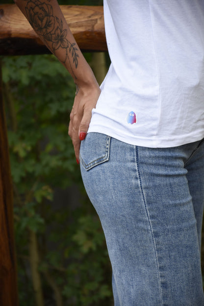 CAMISETA "GATITO" DE FLOR DE CEREZO CON DISEÑO ORIGINAL