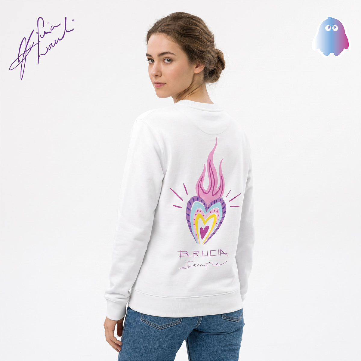 FELPA ORIGINAL DESIGN CHERRY BLOOM "BRUCIA SEMPRE"