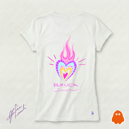 CAMISETA DE DISEÑO ORIGINAL CHERRY BLOOM "SIEMPRE ARDE"