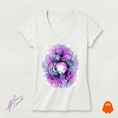 T-SHIRT ORIGINAL DESIGN CHERRY BLOOM "FLOWER DOLL"