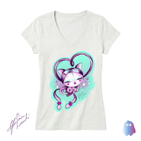 T-SHIRT ORIGINAL DESIGN CHERRY BLOOM "GATTINA"