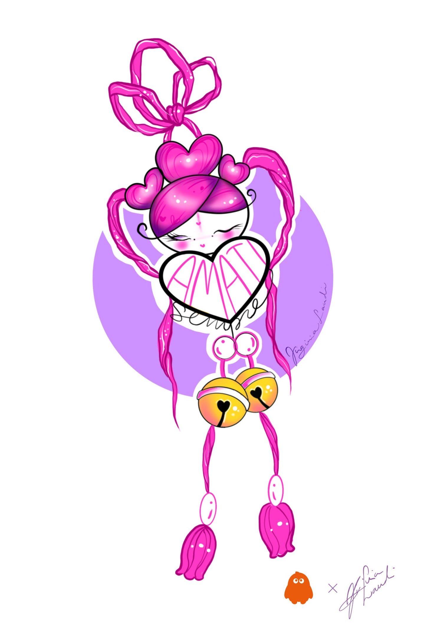 ORIGINAL DESIGN T-SHIRT CHERRY BLOOM "ALWAYS LOVED"