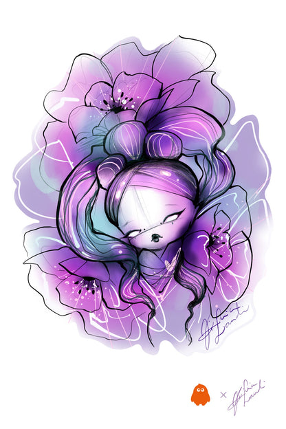 T-SHIRT ORIGINAL DESIGN CHERRY BLOOM "FLOWER DOLL"