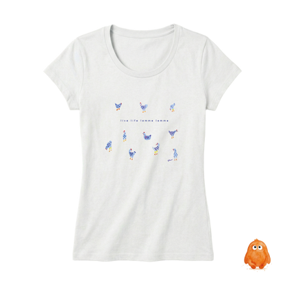 T-SHIRT ORIGINAL VITTORIA x MAGI "LIVE LIFE LEMME LEMME" #BLUE