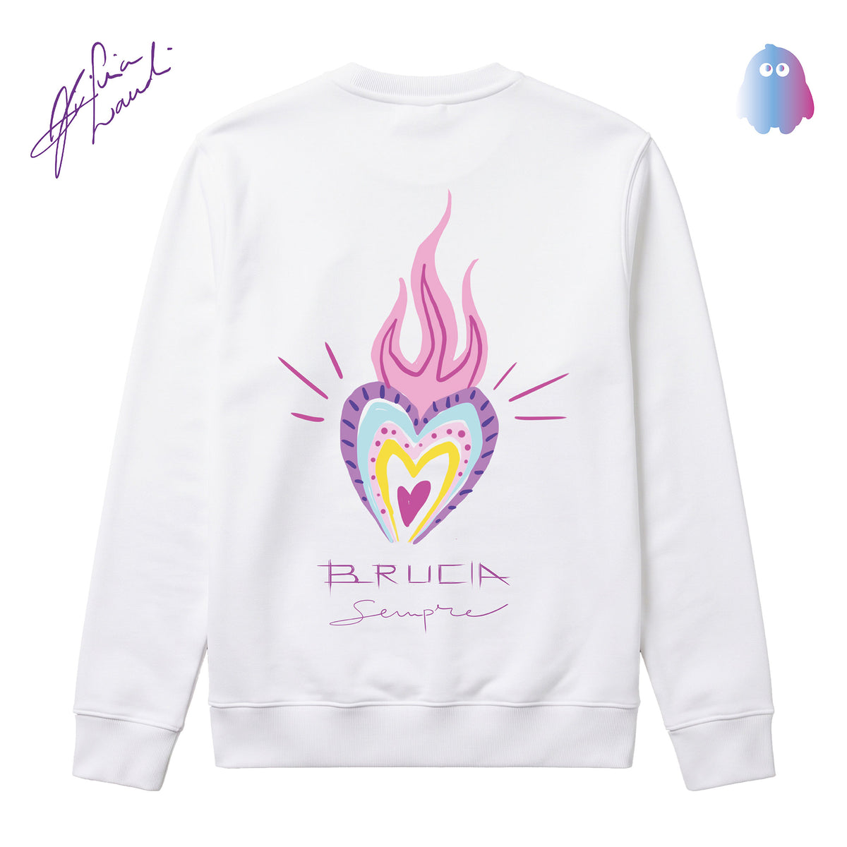 FELPA ORIGINAL DESIGN CHERRY BLOOM "BRUCIA SEMPRE"
